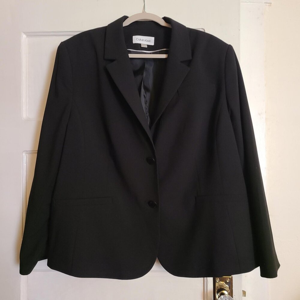 Calvin Klein Suit Jacket 24w Black